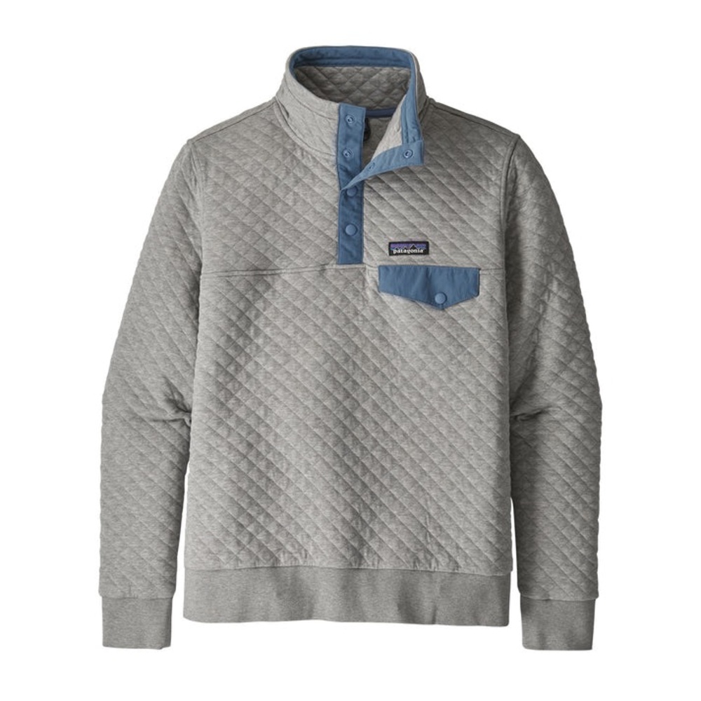 Patagonia Gray and Blue Quilted Women's Sweater